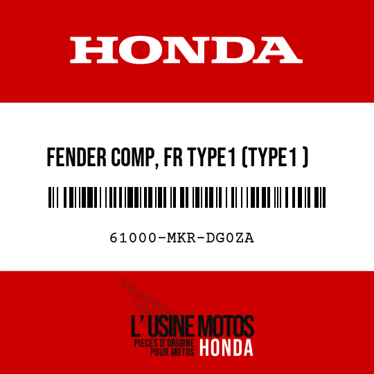 image de 61000-MKR-DG0ZA FENDER COMP, FR TYPE1 (TYPE1 )