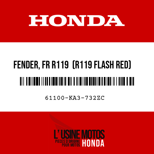 image de 61100-KA3-732ZC FENDER, FR R119  (R119 FLASH RED)