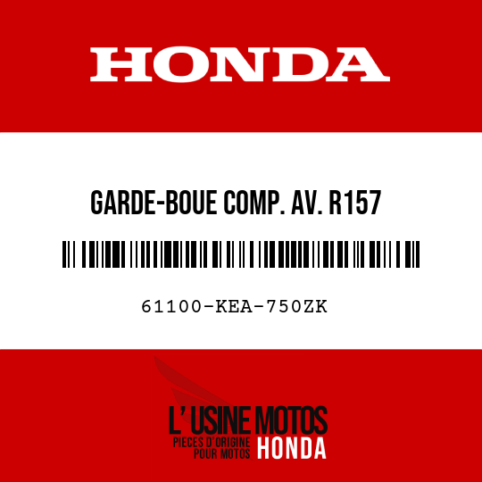 image de 61100-KEA-750ZK GARDE-BOUE COMP. AV. R157 