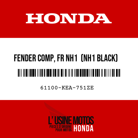 image de 61100-KEA-751ZE FENDER COMP, FR NH1  (NH1 BLACK)
