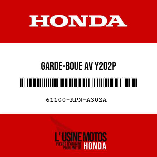 image de 61100-KPN-A30ZA GARDE-BOUE AV Y202P