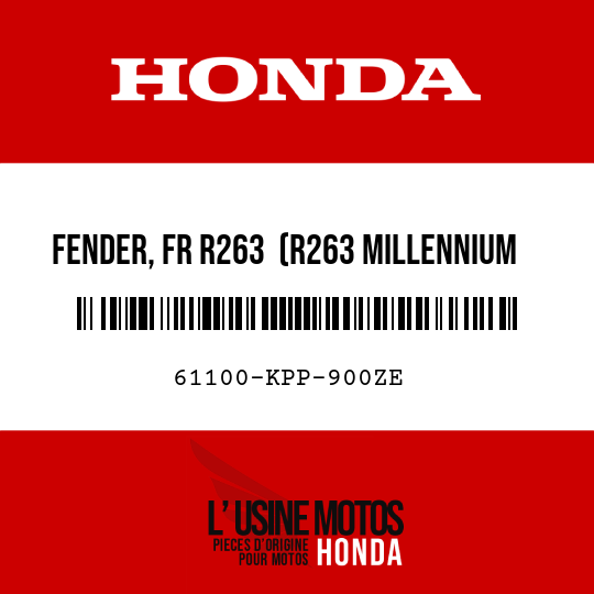 image de 61100-KPP-900ZE FENDER, FR R263  (R263 MILLENNIUM RED)