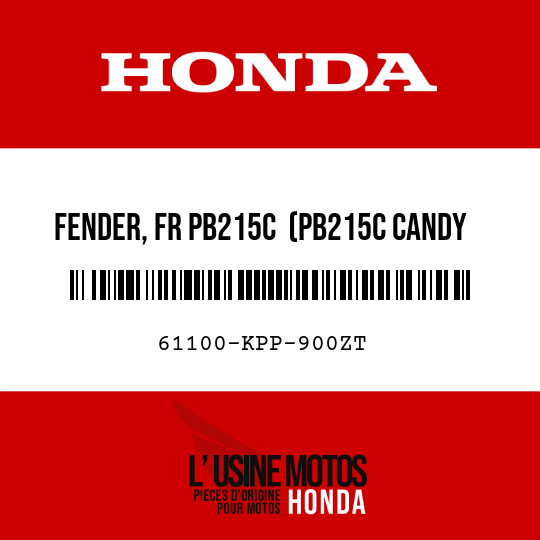 image de 61100-KPP-900ZT FENDER, FR PB215C  (PB215C CANDY TAHITIAN BLUE)