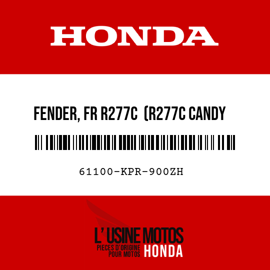 image de 61100-KPR-900ZH FENDER, FR R277C  (R277C CANDY CALCUTTA RED)