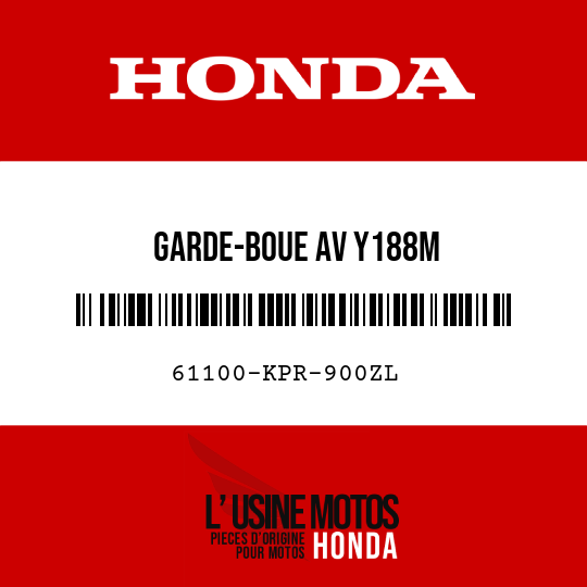 image de 61100-KPR-900ZL GARDE-BOUE AV Y188M 