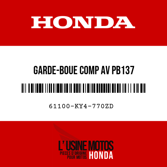 image de 61100-KY4-770ZD GARDE-BOUE COMP AV PB137 