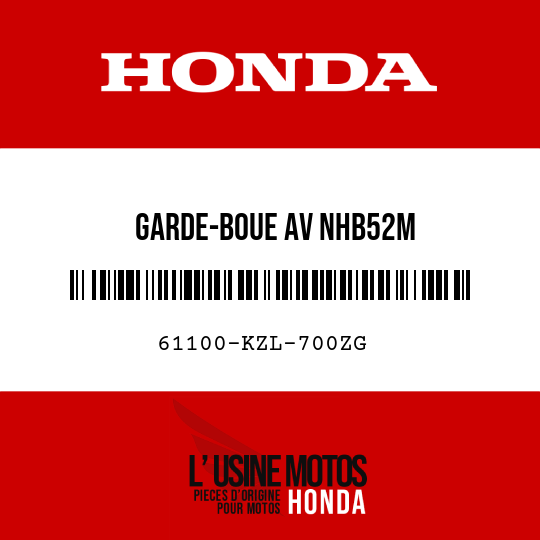 image de 61100-KZL-700ZG GARDE-BOUE AV NHB52M