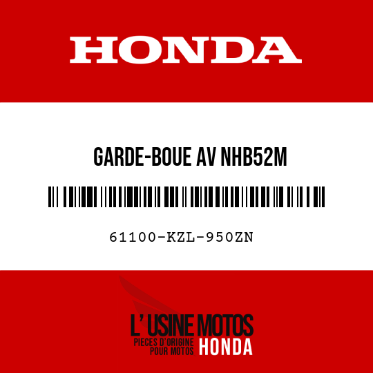 image de 61100-KZL-950ZN GARDE-BOUE AV NHB52M