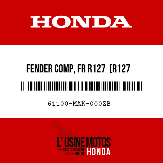 image de 61100-MAK-000ZB FENDER COMP, FR R127  (R127 SPARKLING RED)