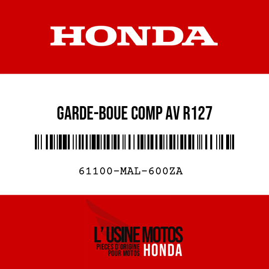 image de 61100-MAL-600ZA GARDE-BOUE COMP AV R127