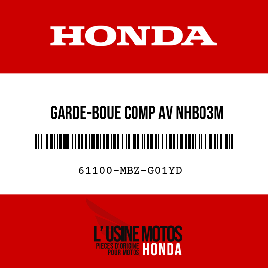 image de 61100-MBZ-G01YD GARDE-BOUE COMP AV NHB03M