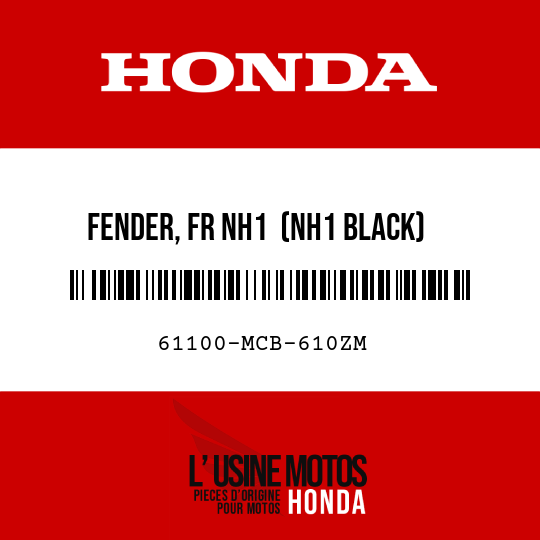 image de 61100-MCB-610ZM FENDER, FR NH1  (NH1 BLACK)