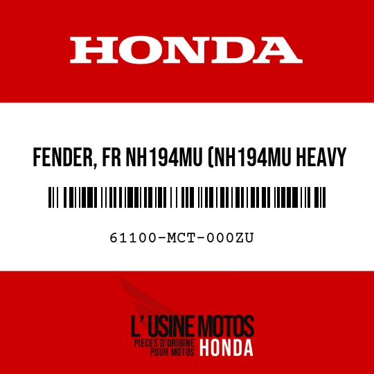 image de 61100-MCT-000ZU FENDER, FR NH194MU (NH194MU HEAVY GRAY METALLIC-U)