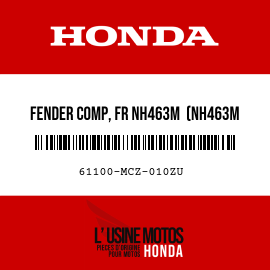 image de 61100-MCZ-010ZU FENDER COMP, FR NH463M  (NH463M DARKNESS BLACK METALLIC)