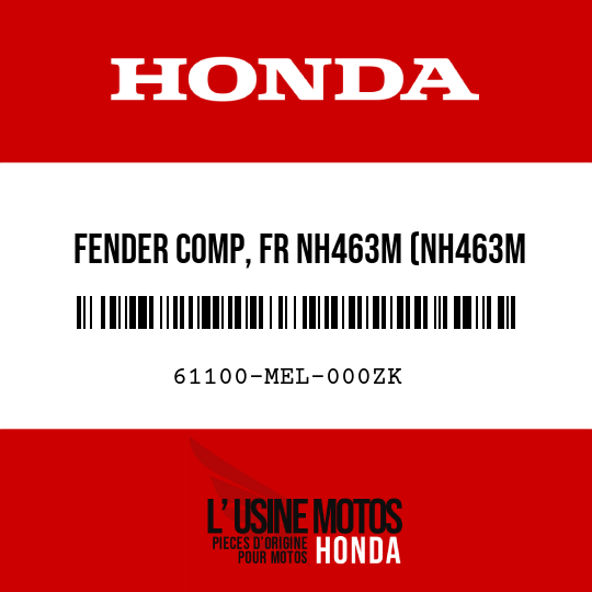 image de 61100-MEL-000ZK FENDER COMP, FR NH463M (NH463M DARKNESS BLACK METALLIC)