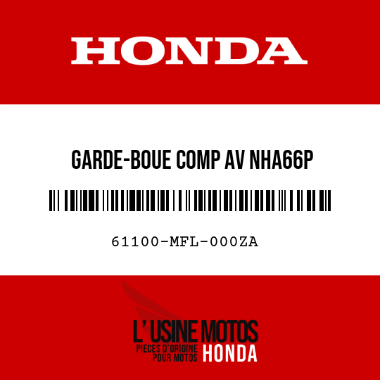image de 61100-MFL-000ZA GARDE-BOUE COMP AV NHA66P