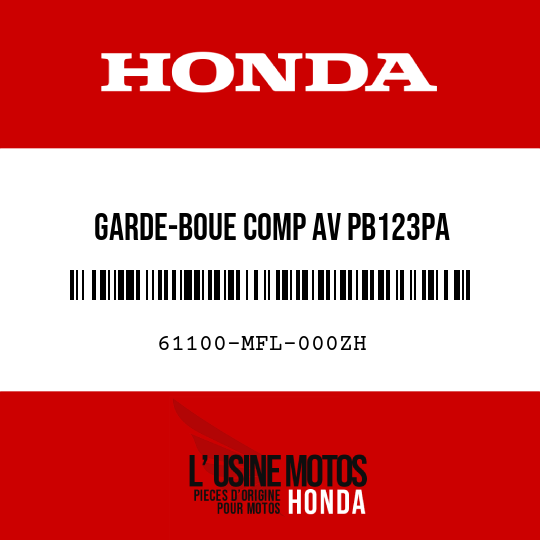 image de 61100-MFL-000ZH GARDE-BOUE COMP AV PB123PA