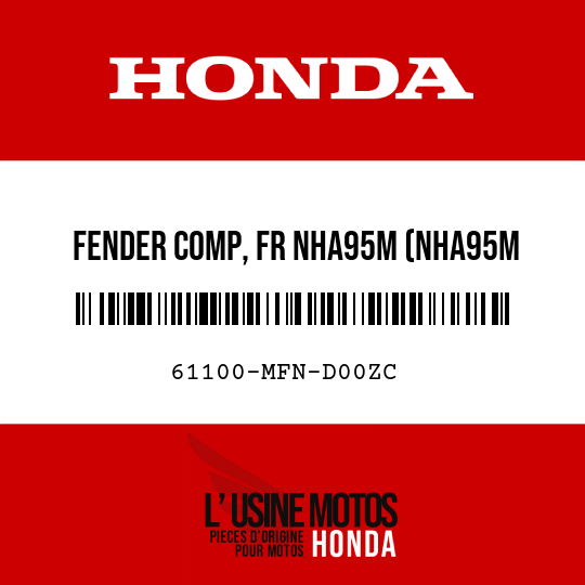 image de 61100-MFN-D00ZC FENDER COMP, FR NHA95M (NHA95M SWORD SILVER METALLIC)