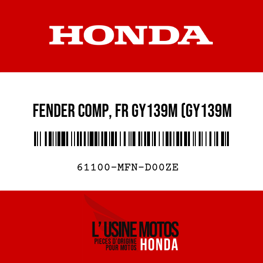 image de 61100-MFN-D00ZE FENDER COMP, FR GY139M (GY139M DRAGON GREEN METALLIC)