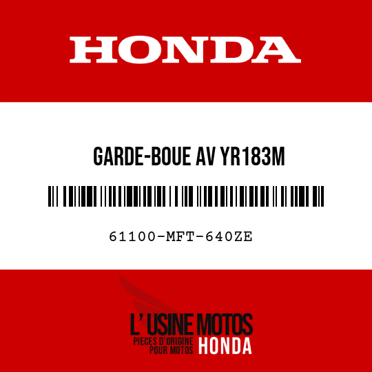 image de 61100-MFT-640ZE GARDE-BOUE AV YR183M