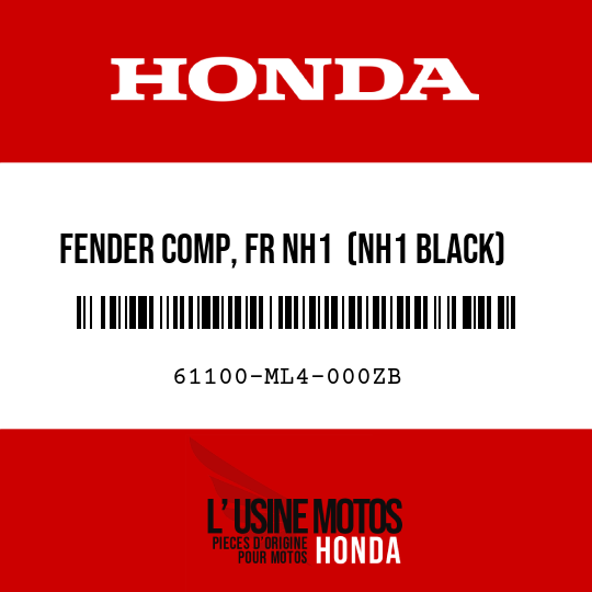 image de 61100-ML4-000ZB FENDER COMP, FR NH1  (NH1 BLACK)