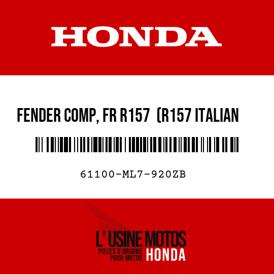 image de 61100-ML7-920ZB FENDER COMP, FR R157  (R157 ITALIAN RED)