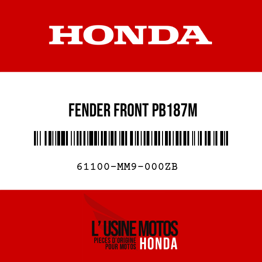 image de 61100-MM9-000ZB FENDER FRONT PB187M