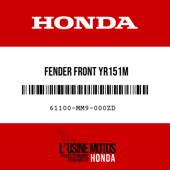 image de 61100-MM9-000ZD FENDER FRONT YR151M