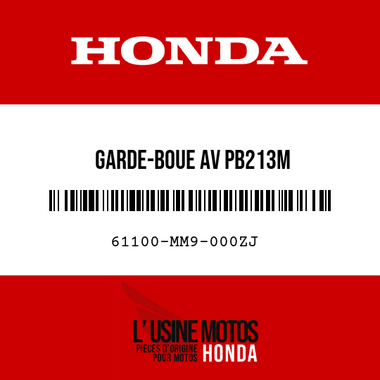 image de 61100-MM9-000ZJ GARDE-BOUE AV PB213M