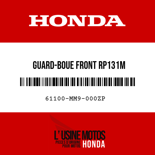 image de 61100-MM9-000ZP GUARD-BOUE FRONT RP131M