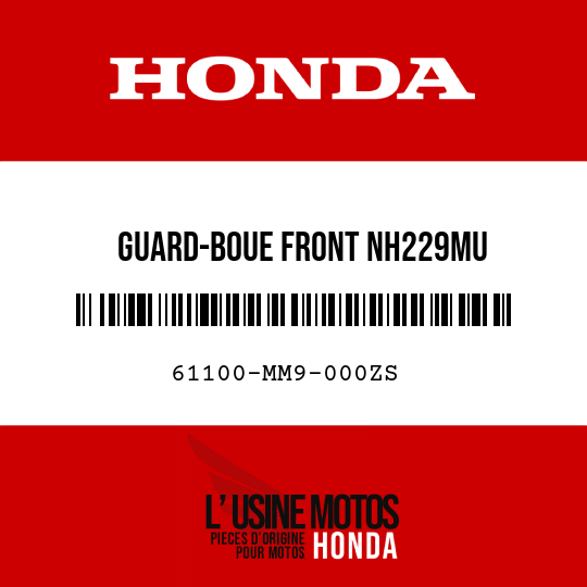 image de 61100-MM9-000ZS GUARD-BOUE FRONT NH229MU