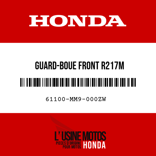 image de 61100-MM9-000ZW GUARD-BOUE FRONT R217M