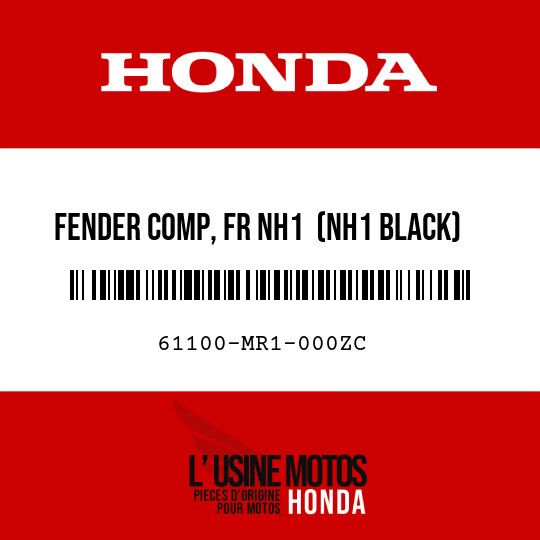 image de 61100-MR1-000ZC FENDER COMP, FR NH1  (NH1 BLACK)