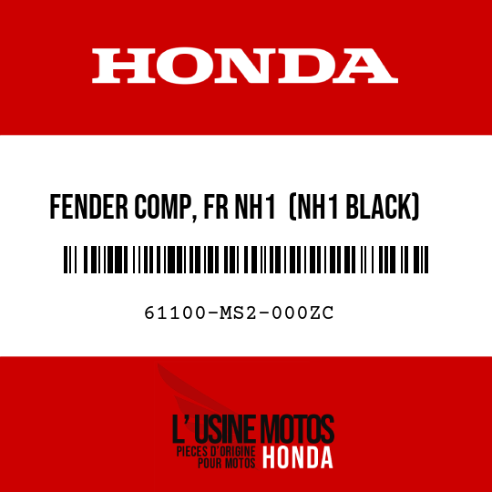 image de 61100-MS2-000ZC FENDER COMP, FR NH1  (NH1 BLACK)