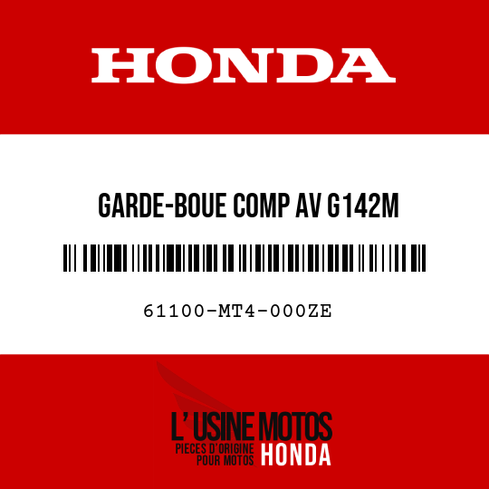 image de 61100-MT4-000ZE GARDE-BOUE COMP AV G142M 