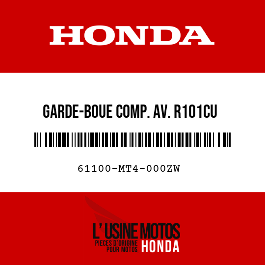 image de 61100-MT4-000ZW GARDE-BOUE COMP. AV. R101CU 