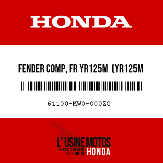 image de 61100-MW0-000ZG FENDER COMP, FR YR125M  (YR125M SANDY BEIGE METALLIC)