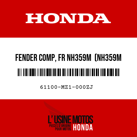 image de 61100-MZ1-000ZJ FENDER COMP, FR NH359M  (NH359M MUTE BLACK METALLIC)