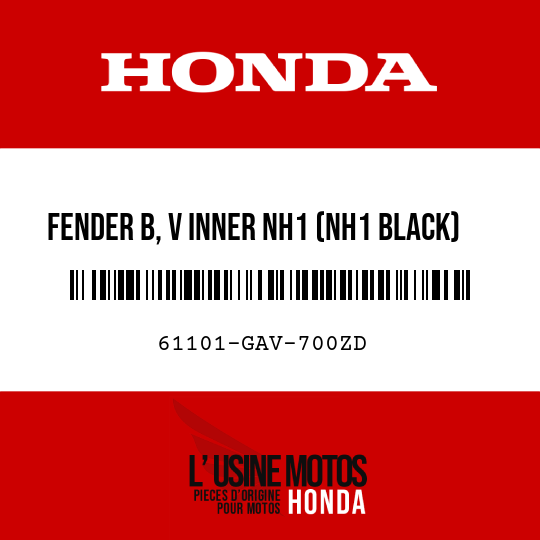 image de 61101-GAV-700ZD FENDER B, V INNER NH1 (NH1 BLACK)