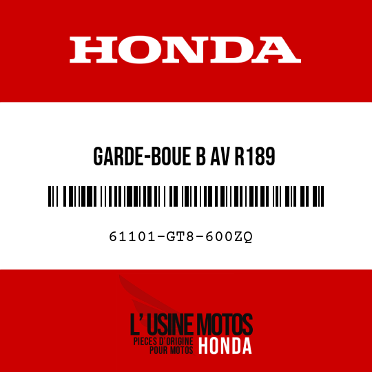 image de 61101-GT8-600ZQ GARDE-BOUE B AV R189
