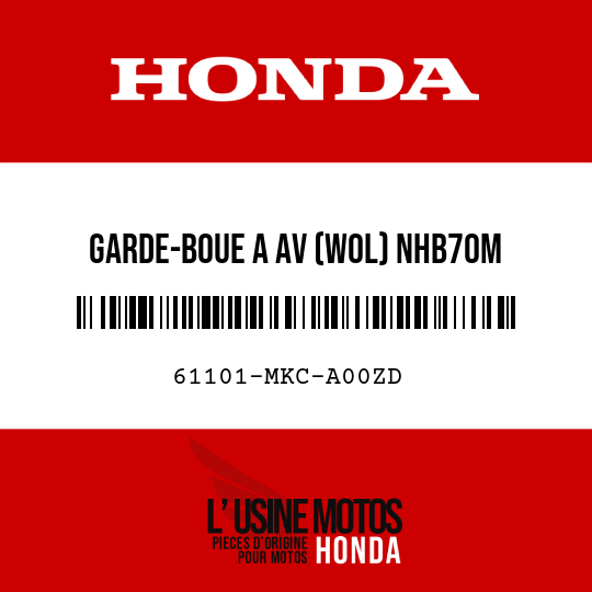 image de 61101-MKC-A00ZD GARDE-BOUE A AV (WOL) NHB70M