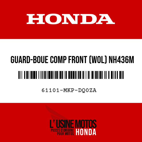 image de 61101-MKP-DQ0ZA GUARD-BOUE COMP FRONT (WOL) NH436M