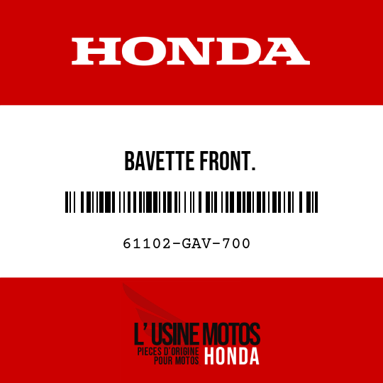 image de 61102-GAV-700 BAVETTE FRONT.