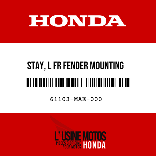 image de 61103-MAE-000 STAY, L FR FENDER MOUNTING