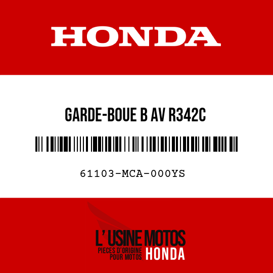 image de 61103-MCA-000YS GARDE-BOUE B AV R342C