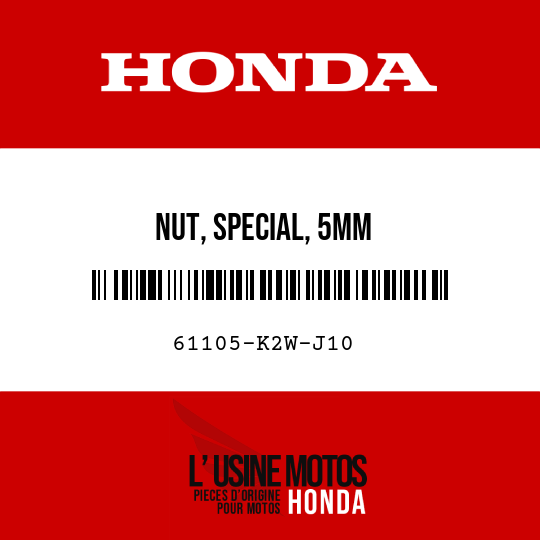 image de 61105-K2W-J10 NUT, SPECIAL, 5MM