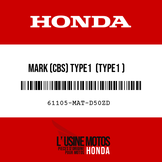 image de 61105-MAT-D50ZD MARK (CBS) TYPE1  (TYPE1 )