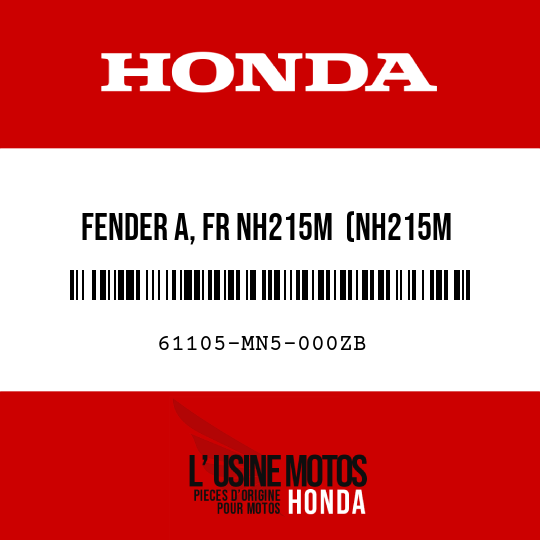 image de 61105-MN5-000ZB FENDER A, FR NH215M  (NH215M PHANTOM GRAY METALLIC)