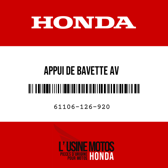 image de 61106-126-920 APPUI DE BAVETTE AV