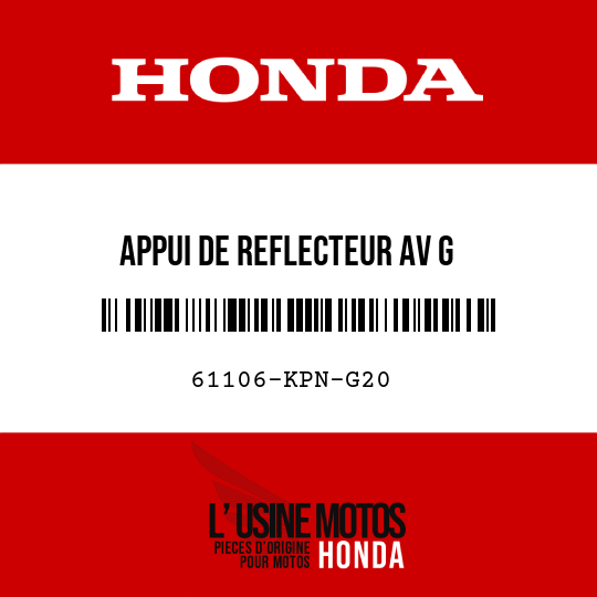 image de 61106-KPN-G20 APPUI DE REFLECTEUR AV G